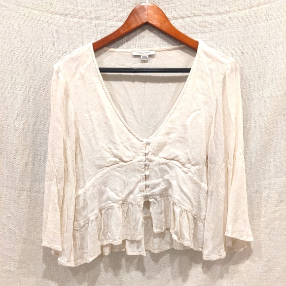 American Eagle Peasant Blouse Size M - Picture 1 of 4
